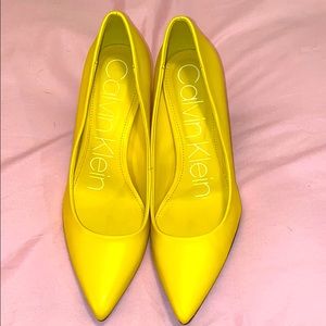 Calvin Klein Yellow Heels